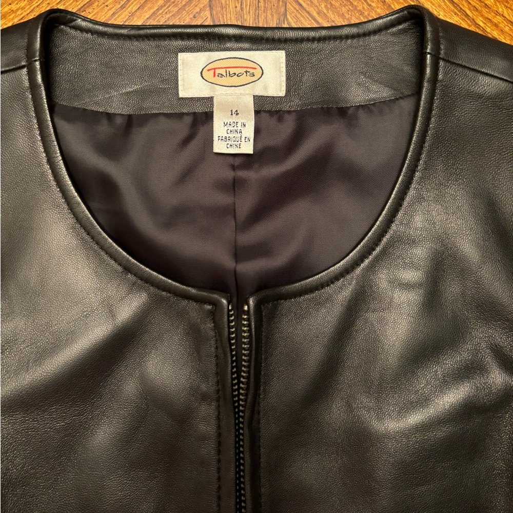 Talbots sz 14 Leather Vest